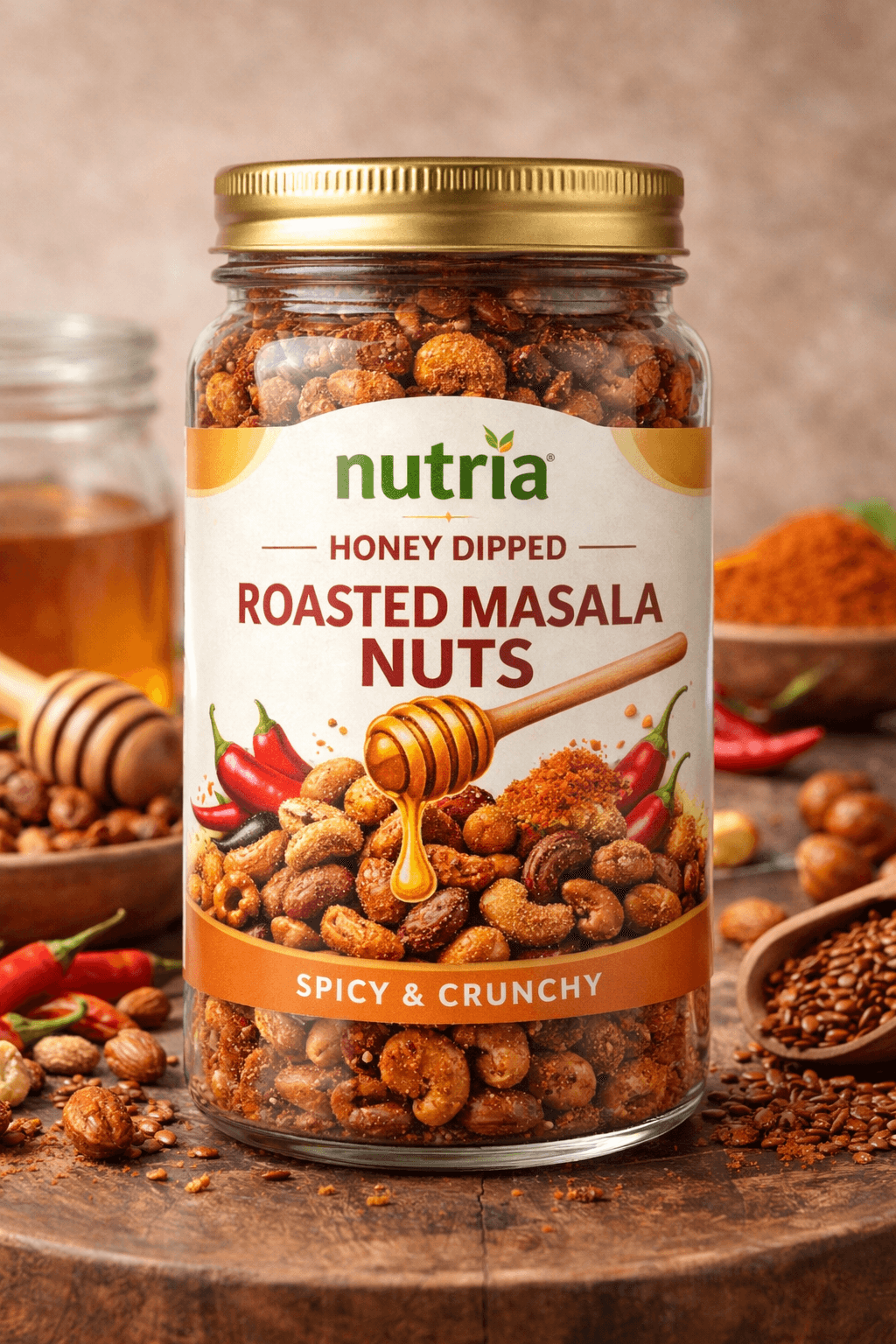 Honey Dipped Roasted Masala Nuts